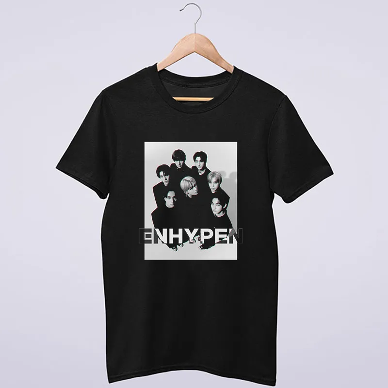 Black T Shirt Retro Vintage Kpop Enhypen Hoodie