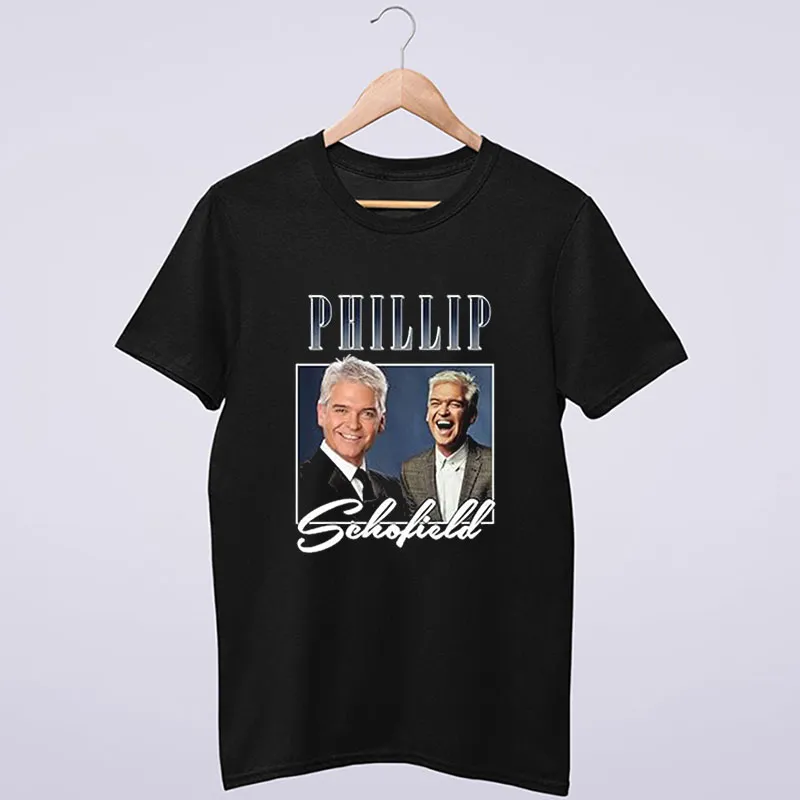 Black T Shirt Retro Vintage Phillip Schofield Shirt