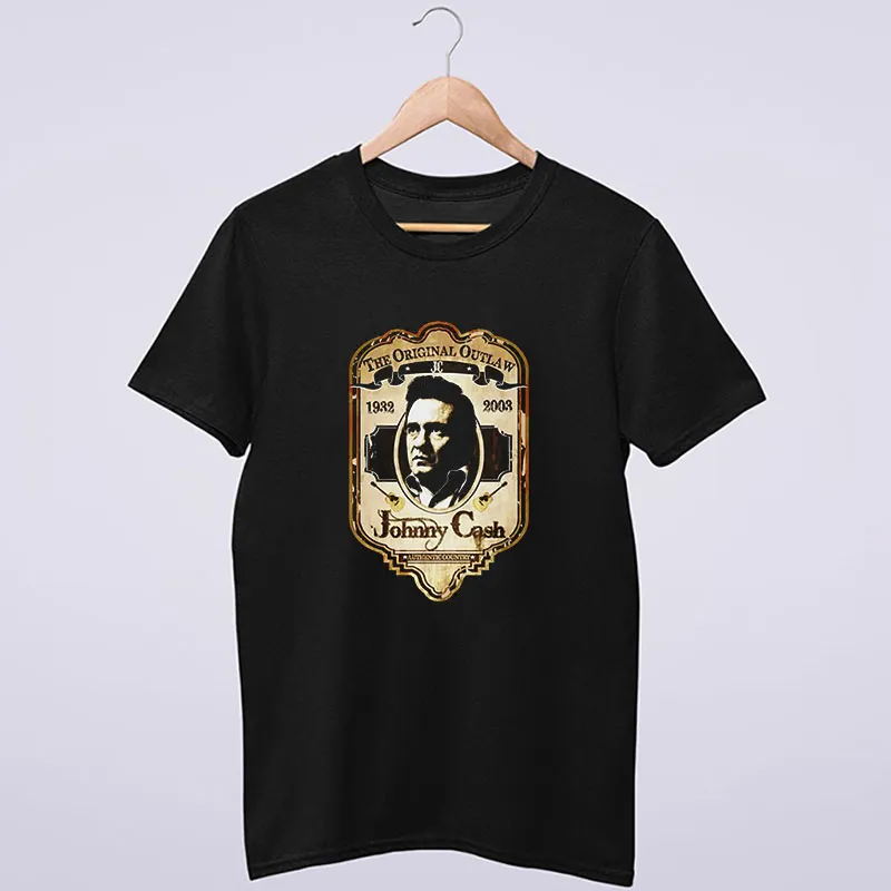 Black T Shirt The Original Outlaw Johnny Cash Hoodie