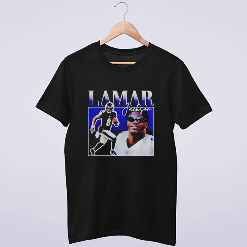Black T Shirt Vintage Baltimore Ravens Lamar Jackson Hoodie