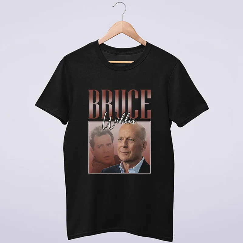 Black T Shirt Vintage Inspired Bruce Willis Shirt