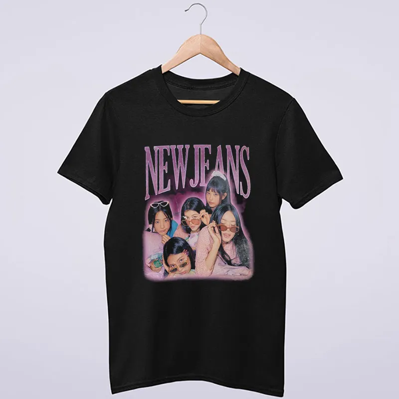 Black T Shirt Vintage Newjeans Band Girl Kpop Merch Sweatshirt