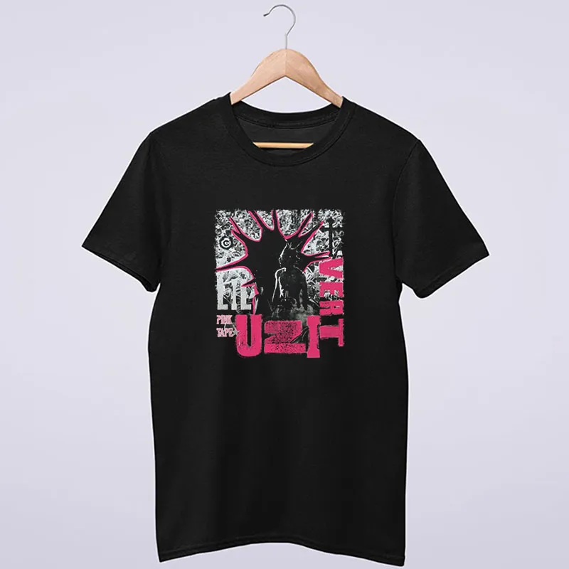 Black T Shirt Vintage Pink Tape Uzi Hoodie