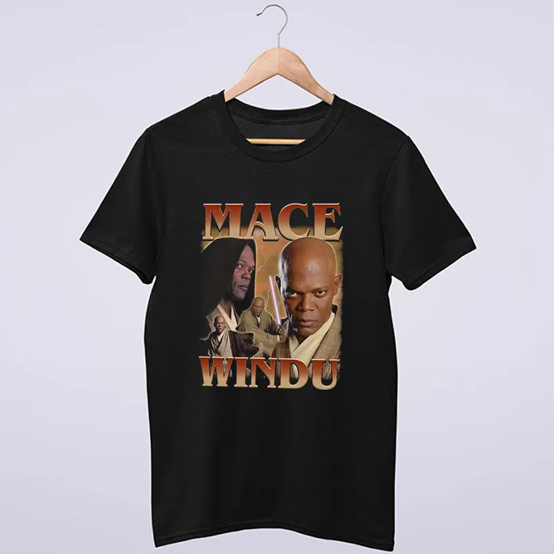Black T Shirt Vintage Star Wars Mace Windu Sweatshirt