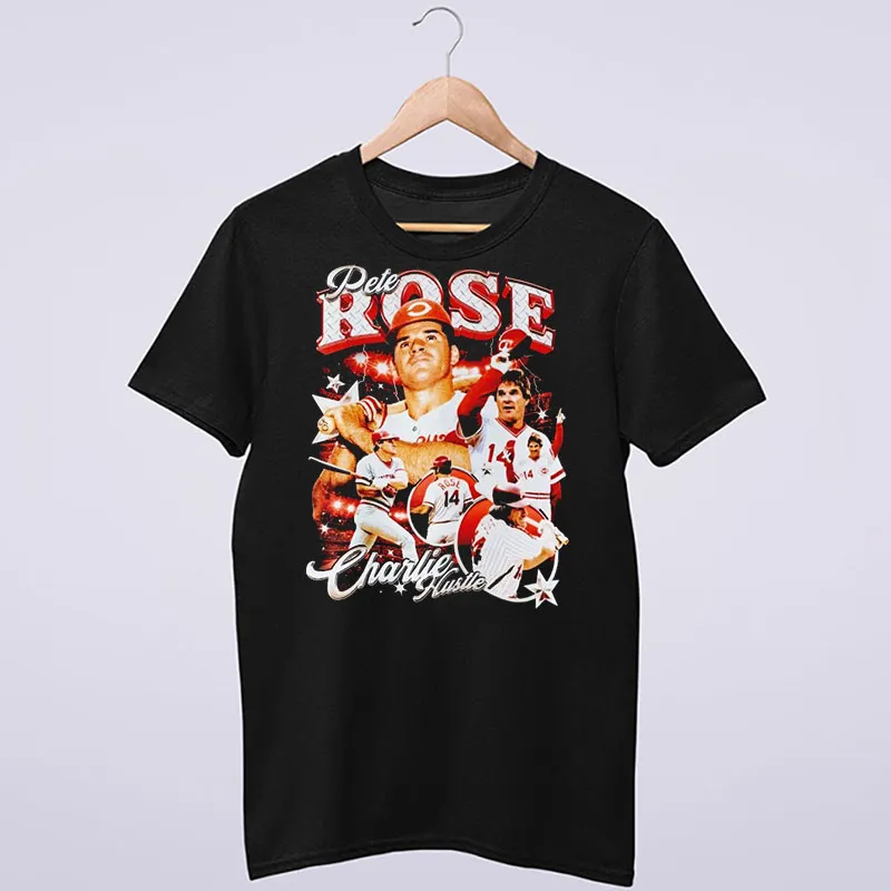 Cincinnati Reds Charlie Hustles Pete Rose T Shirt