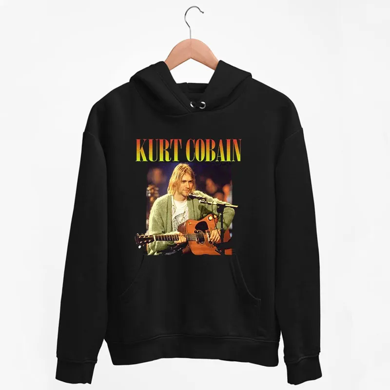 Retro Vintage Guitarist Kurt Cobain Hoodie