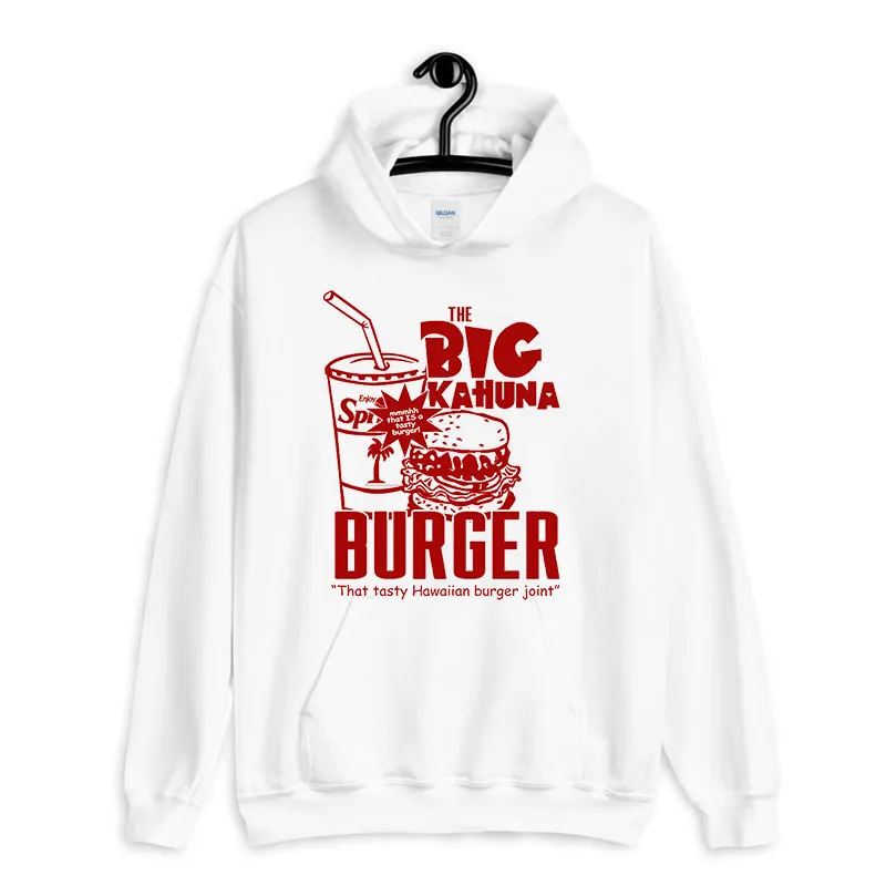 White Hoodie Pulp Fiction 2 The Big Kahuna Burger Mens T Shirt