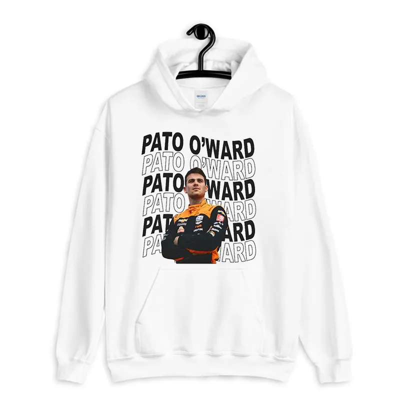 White Hoodie Retro Vintage Pato O'ward Indycar Shirt