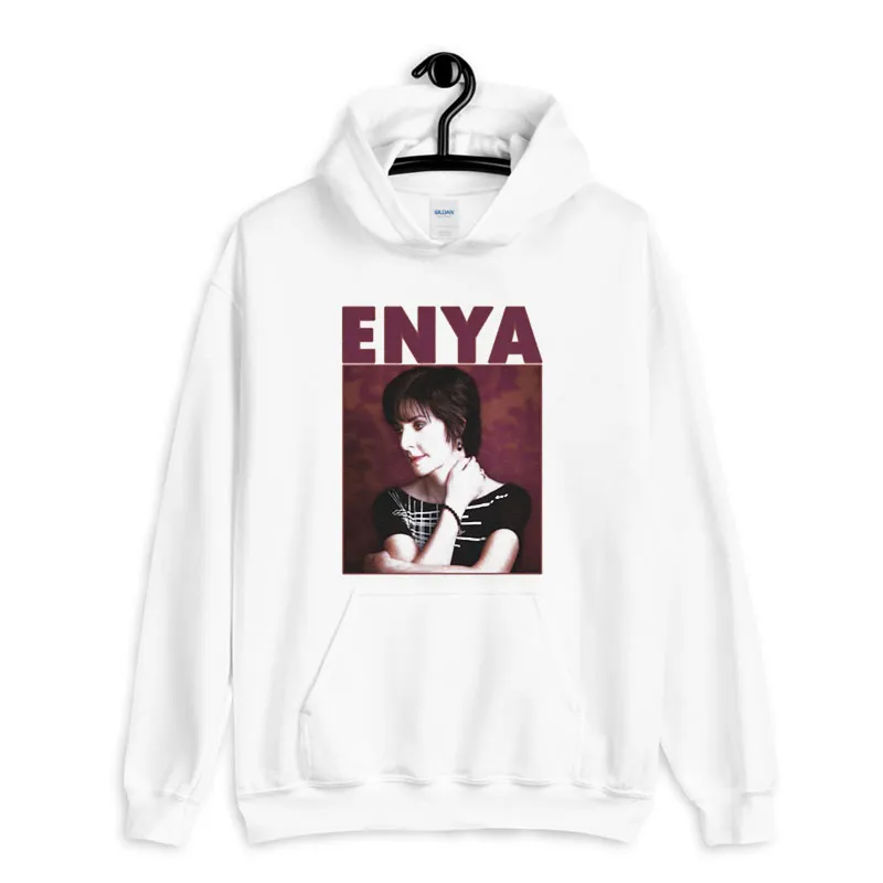 White Hoodie Vintage Inspired Singer Enya Shirt