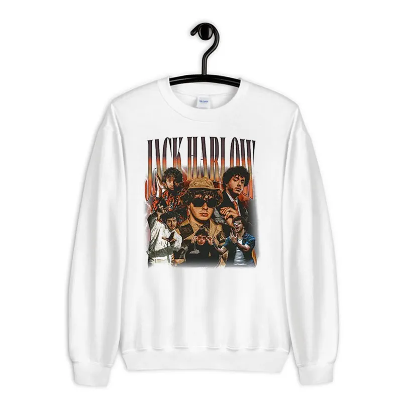 White Sweatshirt 90s Retro Rapper Jack Harlow Sweatshirt