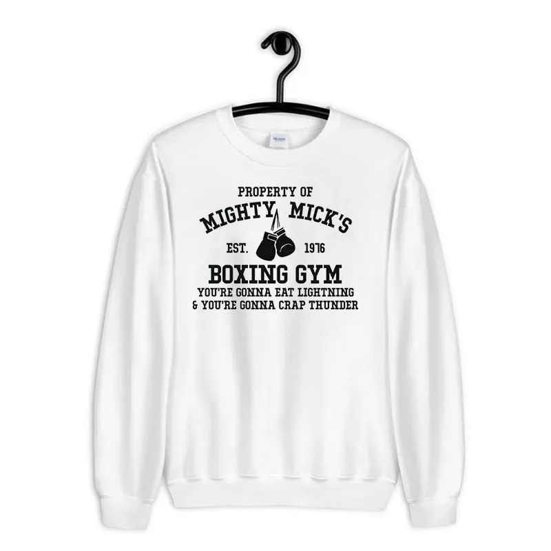 White Sweatshirt Mighty Mick's Boxing Gym Shirt