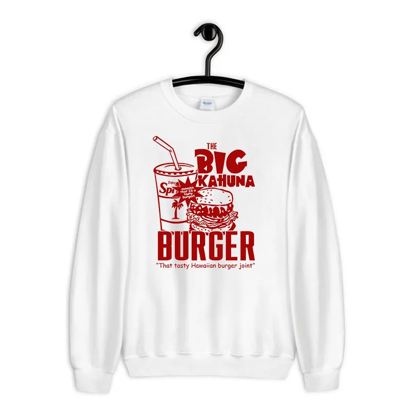 White Sweatshirt Pulp Fiction 2 The Big Kahuna Burger Mens T Shirt