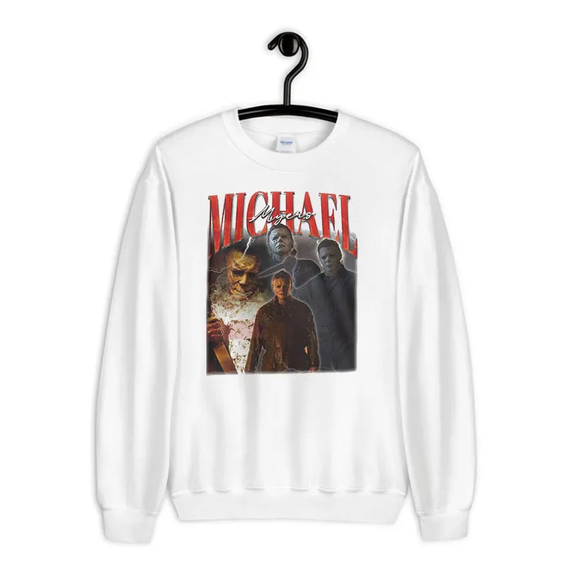 White Sweatshirt Retro Vintage Michael Myers Shirt