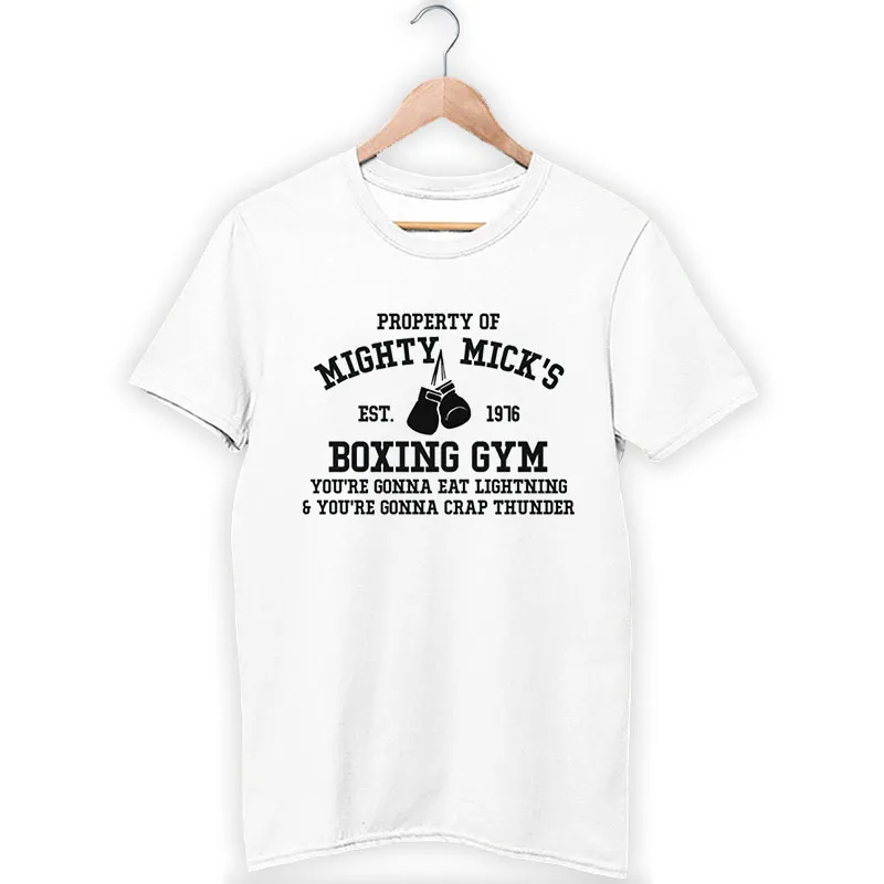 White T Shirt Mighty Mick's Boxing Gym Shirt