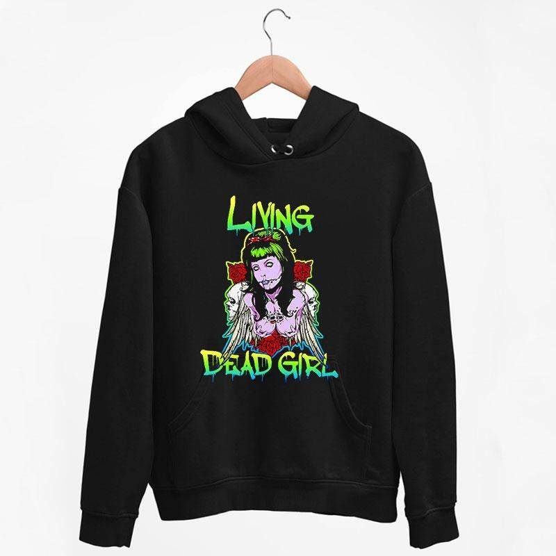 Black Hoodie Retro Vintage Living Dead Girl T Shirt