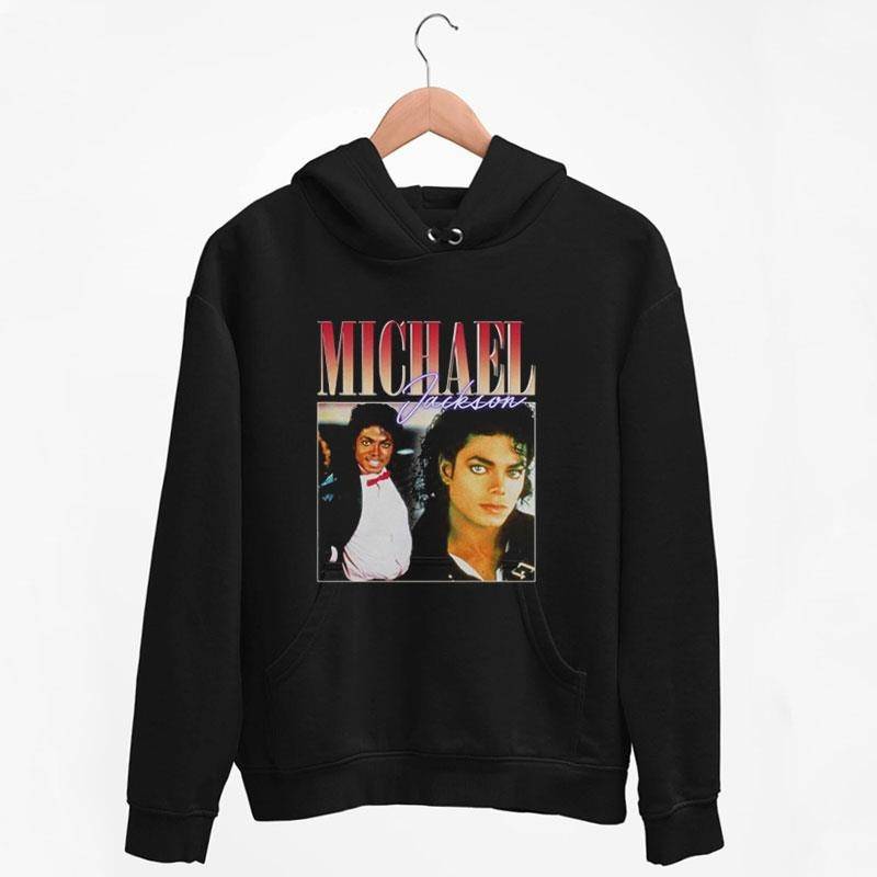 Black Hoodie Retro Vintage Michael Jackson King Of Pop T Shirt