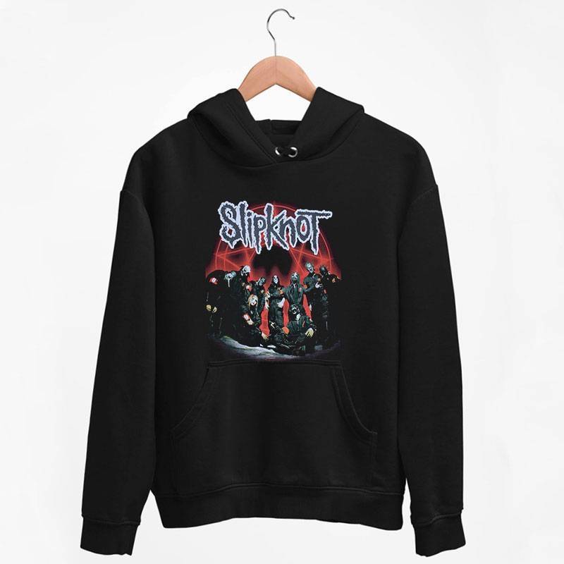 Black Hoodie Retro Vintage Slipknot Heavy Metal Shirt