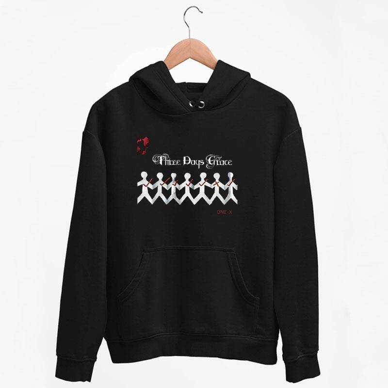 Black Hoodie Three Days Grace Band One X T Shirt