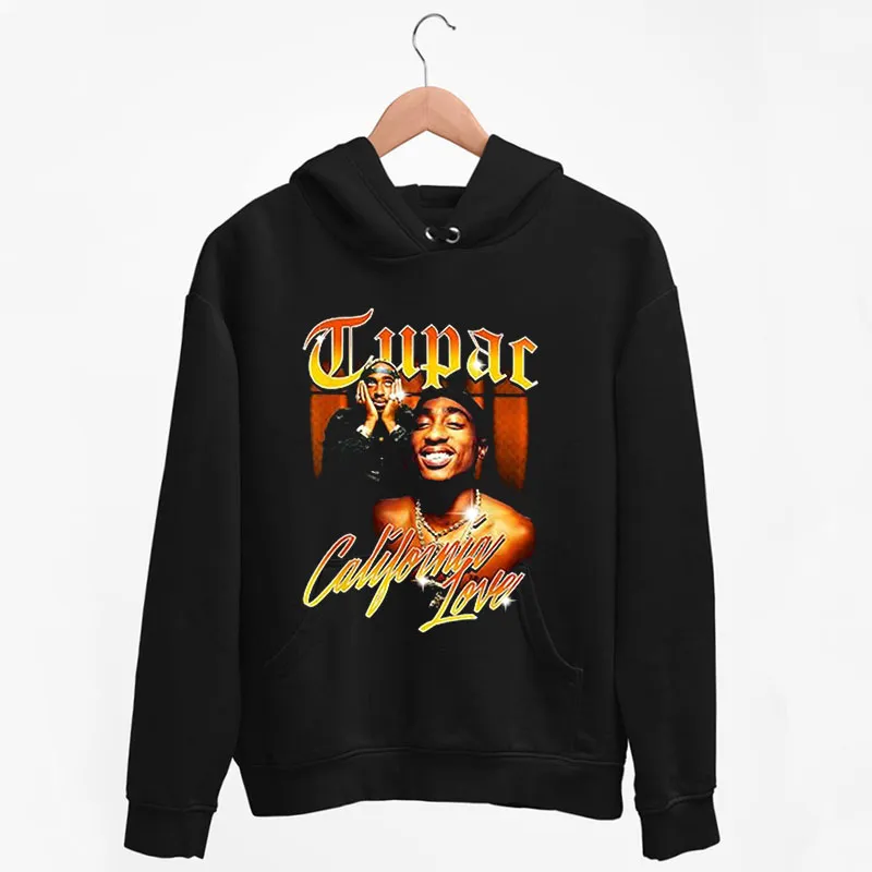 Black Hoodie Vintage 2 Pac Shakur California Love Merch T Shirt