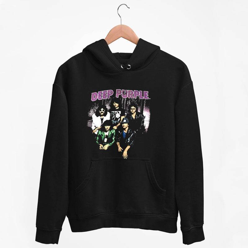 Black Hoodie Vintage Deep Purple Band In Concert Shirt