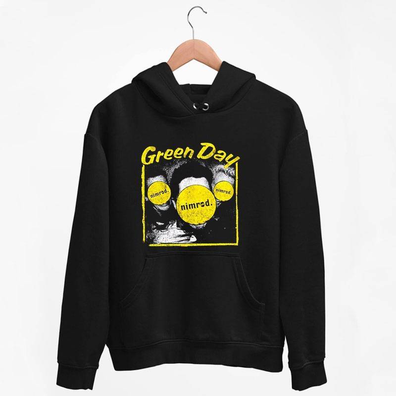 Black Hoodie Vintage Green Day Nimrod T Shirt