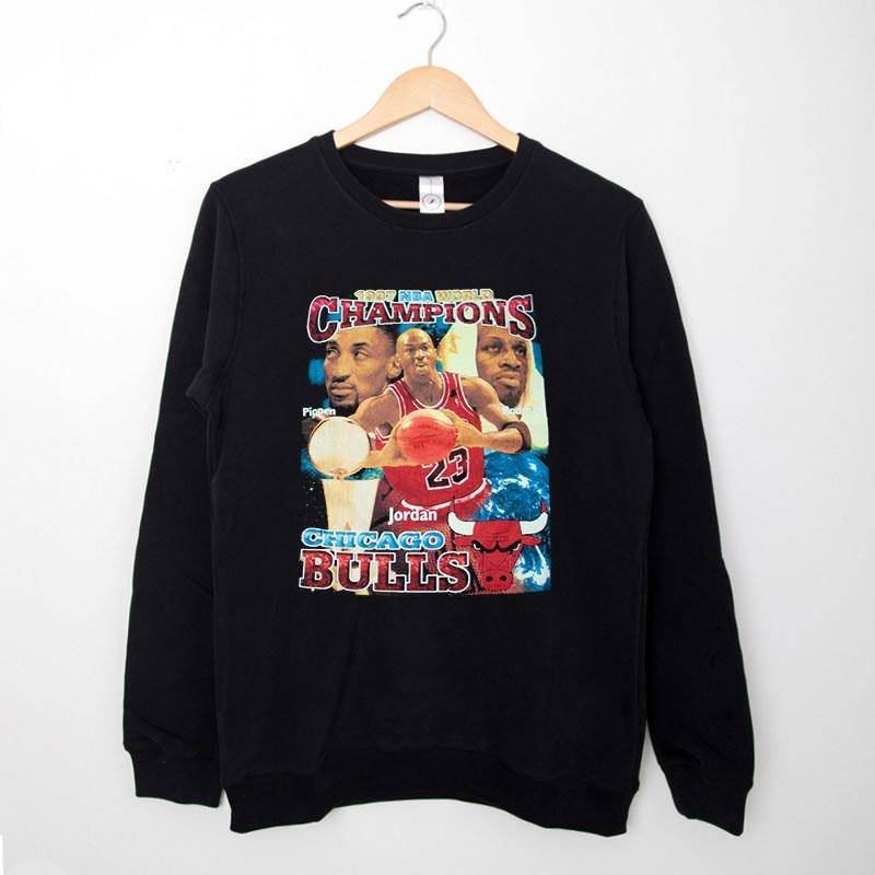 Black Sweatshirt 1997 Vintage Chicago Bulls Nba Championship T Shirt