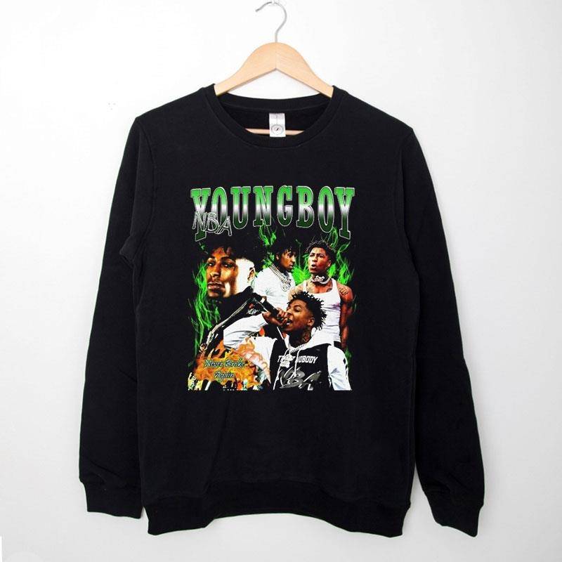 Black Sweatshirt Retro Nba Youngboy Never Broke Again T Shirt