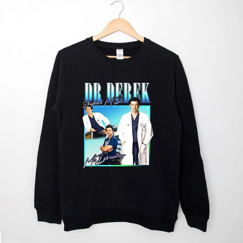 Black Sweatshirt Retro Vintage Dr Derek Sheperd T Shirt