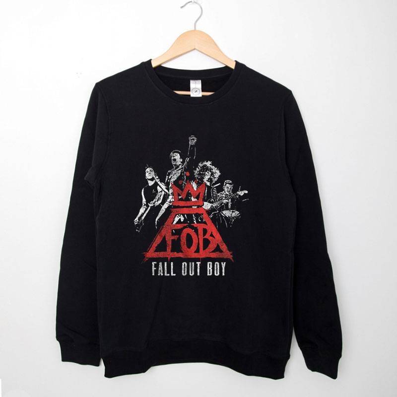 Black Sweatshirt Retro Vintage Fall Out Boy Rock Band T Shirt
