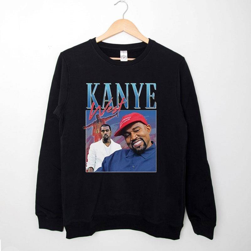 Black Sweatshirt Retro Vintage Kanye West Singer T Shirt