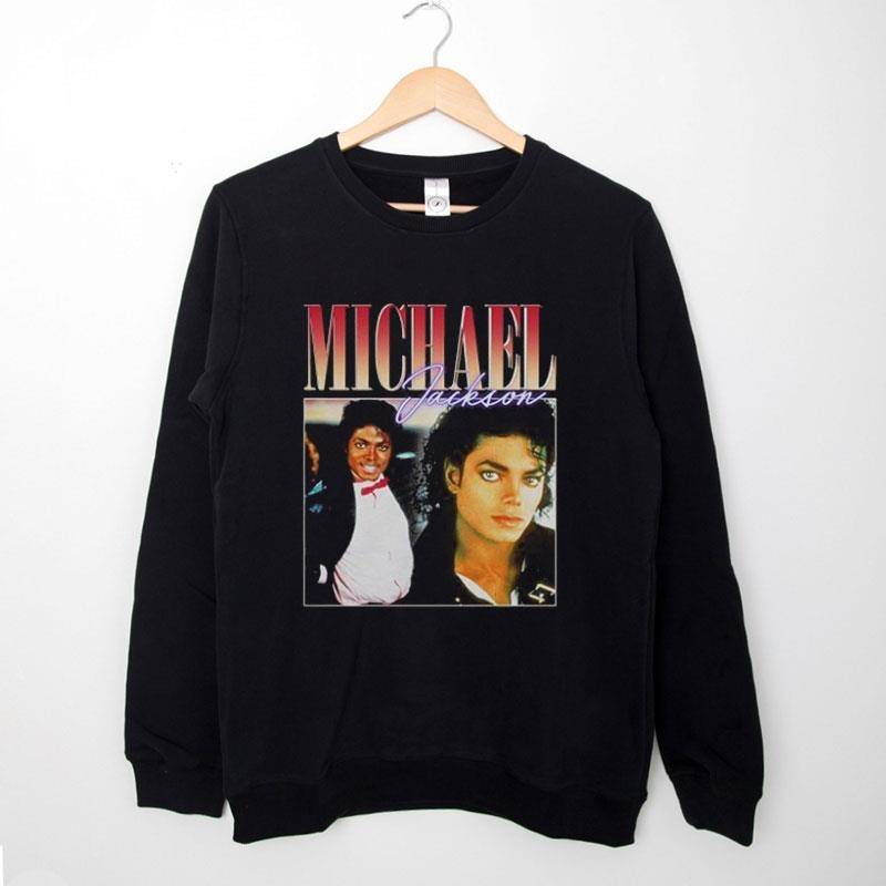 Black Sweatshirt Retro Vintage Michael Jackson King Of Pop T Shirt
