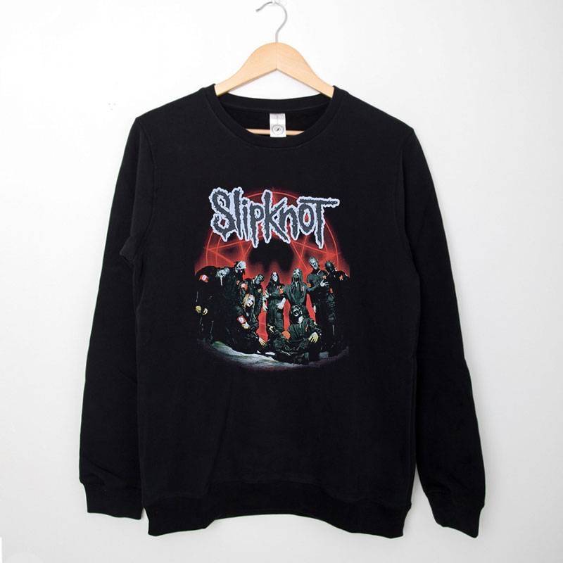 Black Sweatshirt Retro Vintage Slipknot Heavy Metal Shirt