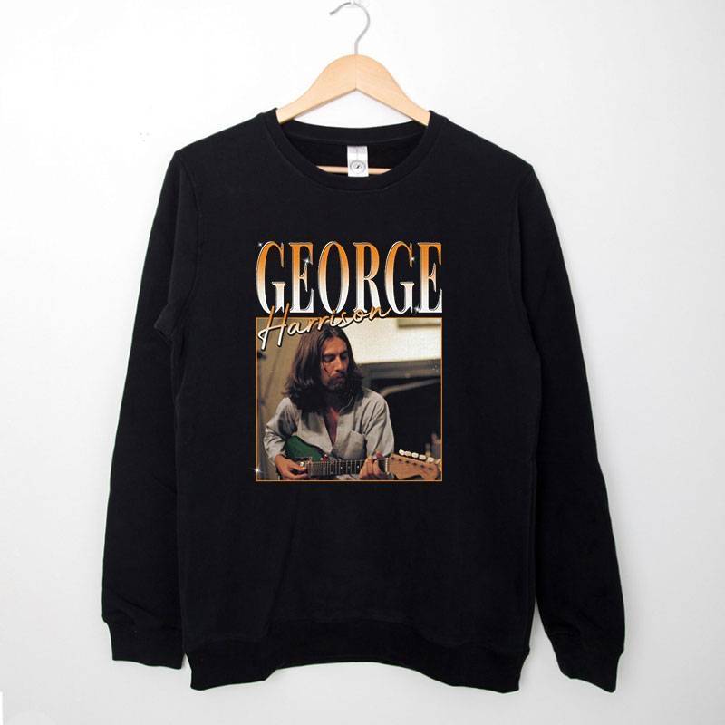 Black Sweatshirt The Beatles Rock Band Music George Harrison T Shirt