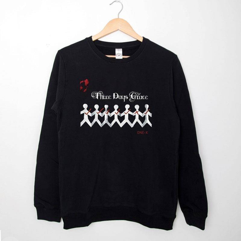 Black Sweatshirt Three Days Grace Band One X T Shirt