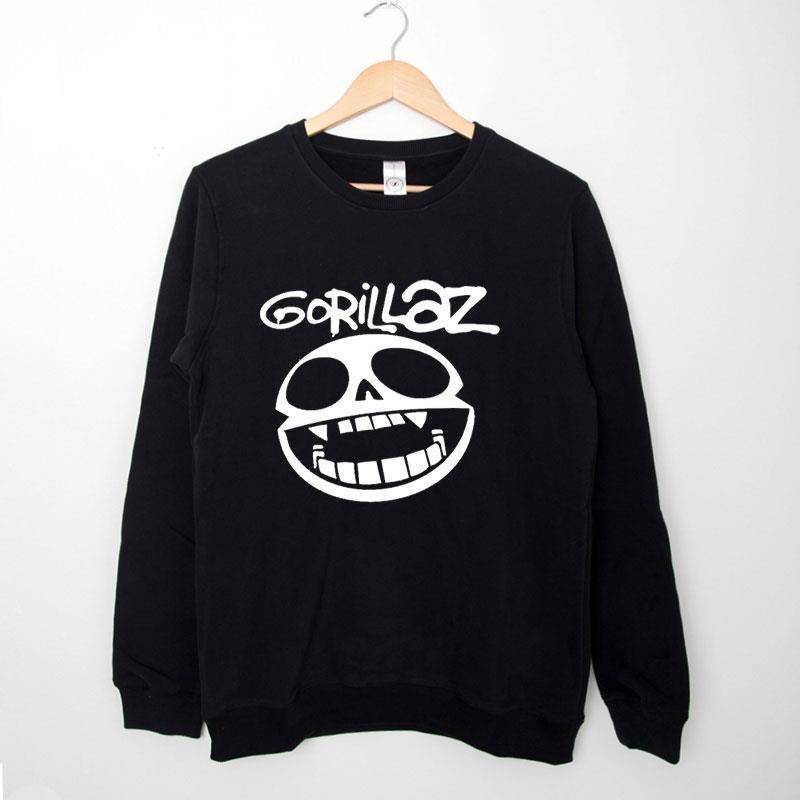 Black Sweatshirt Vinyage Inspired Gorillaz Face T Shirt