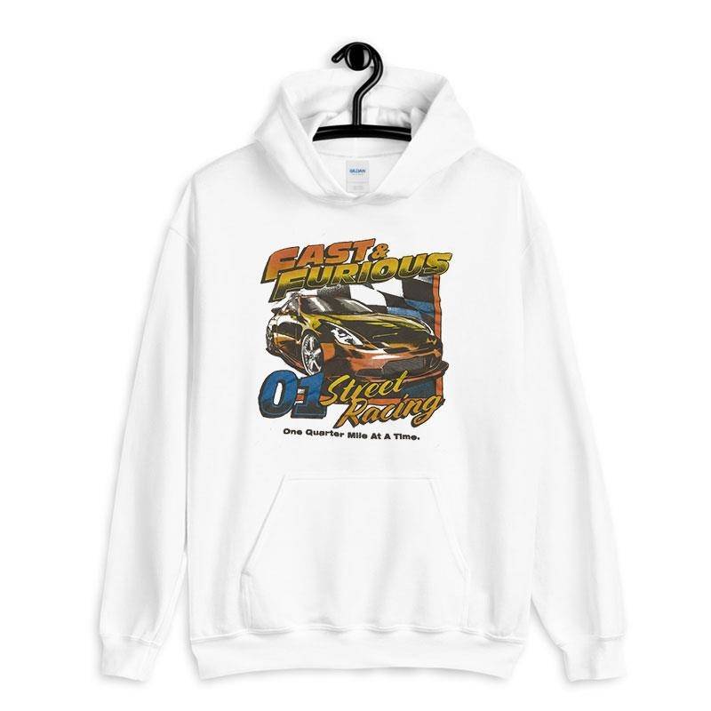 White Hoodie Fast And Furious Street Racing T Shirt