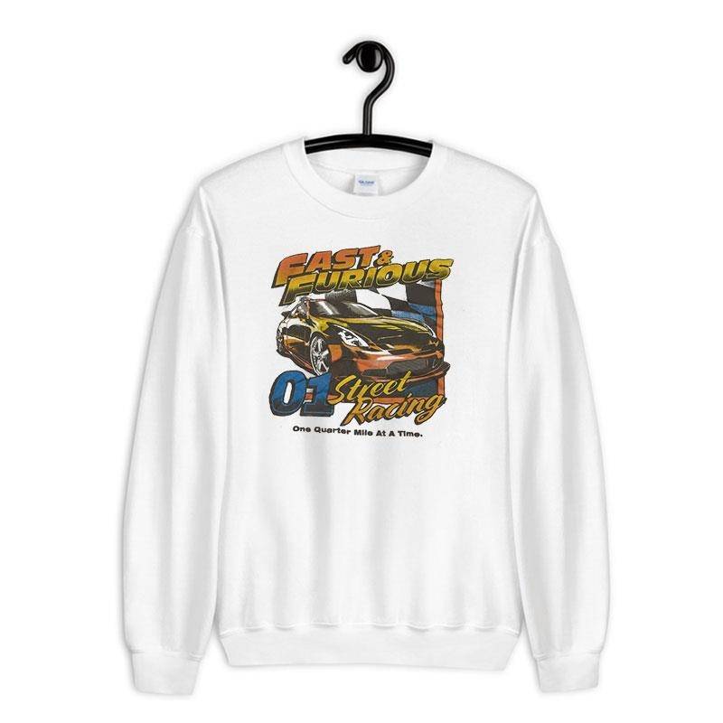 White Sweatshirt Fast And Furious Street Racing T Shirt