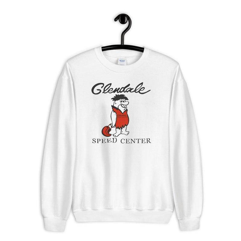 White Sweatshirt Hot Rat Rod Gasser Willys Glendale Speed Center Shirt